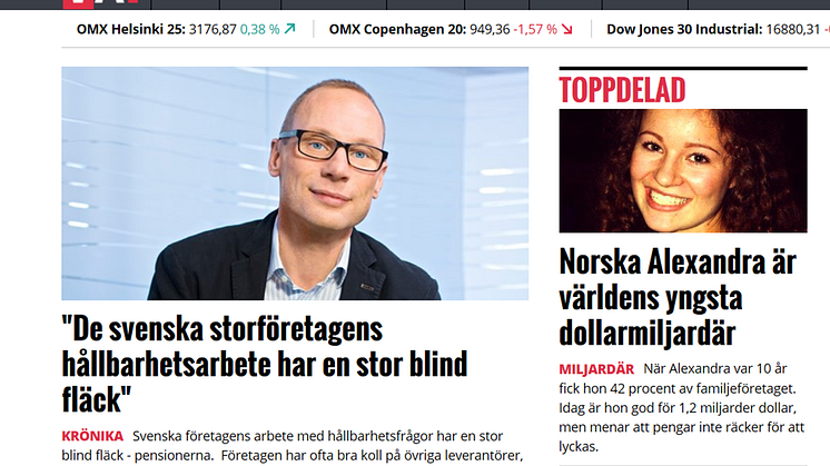 "De svenska storföretagens hållbarhetsarbete har en stor blind fläck"
