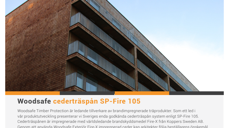 Faktablad Exterior FireX Cederträspån SP-Fire 105