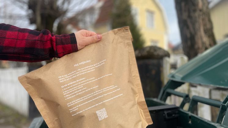 Sop-pôsen är gjord av den värmländska skogen för att minska plasten i restavfallet