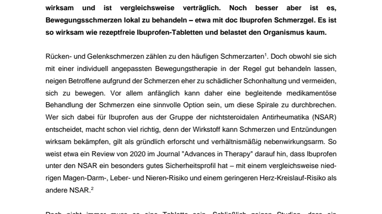 Pressemitteilung doc Ibuprofen Schmerzgel - Bewegungsschmerzen besser lokal behandeln.pdf