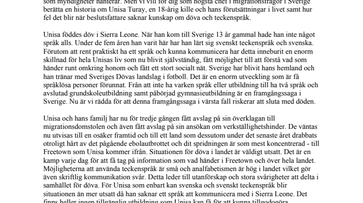 Öppet brev till Morgan Johansson, justitie- och migrationsminister