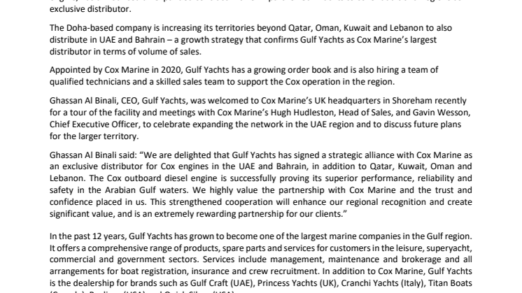17 May 22 - Cox Marine Announces Milestone Expansion with UAE Partner Gulf Yachts.pdf