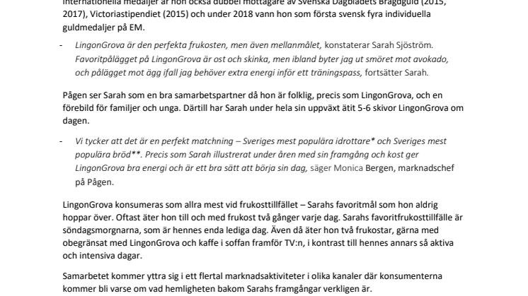 Är LingonGrova hemligheten bakom Sarah Sjöströms framgångar?