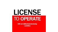 Ny bok: License to operate - CSR och hållbarhetsredovisning