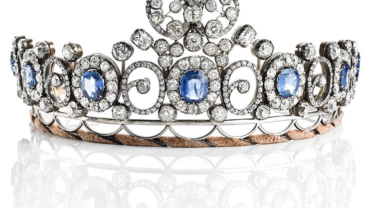 Photo: "The Russian Sapphire Tiara", attributed to C.E. Bolin, St. Petersburg 1897-1898. Estimate: DKK 1,500,000-2,000,000 / € 200,000-270,000.