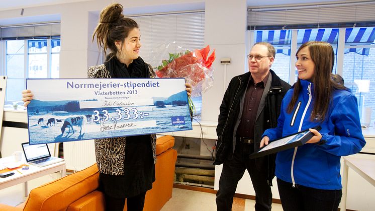 Ida Östensson vann Norrmejerier-stipendiet 2013 i Västerbotten
