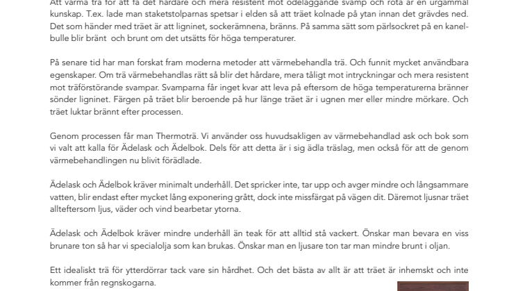 Ytterdörrar av Ädelask & Ädelbok, bättre än teak!