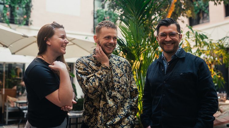 Frida Nilsson, nye kökschefen Mikkel Holmskov och General Manager Alpar Simon.