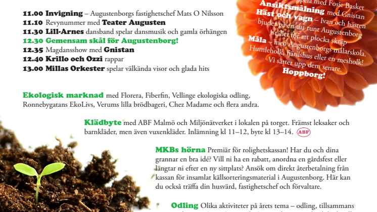 Program för Ekostadens dag