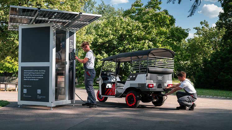 Audi rickshaw med second-life elbilsbatterier