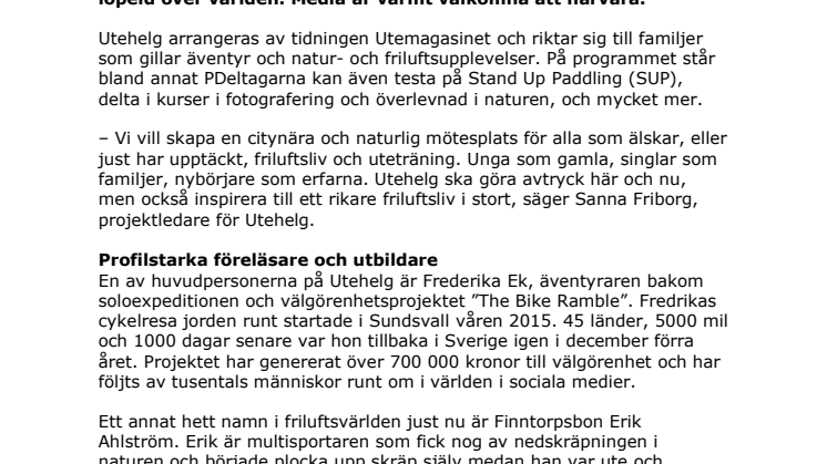 Plogga och cykelprojekt i fokus när nytt friluftsevent kommer till Värmdö