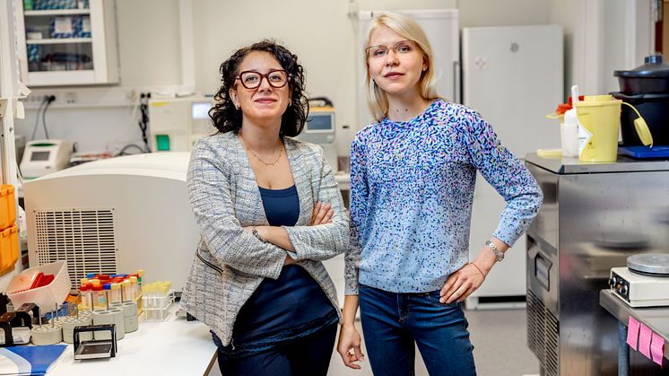 Kriget tvingade Violetta Dubovyk att lämna landet och läkarjobbet i Kiev. Nu ingår hon i Cristina Maglios forskargrupp i Göteborg med finansiering från SSMF. FOTO: Lisa Thanner.