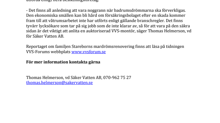 Avgörande att välja rätt VVS-företag