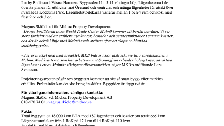 Midroc tecknar avtal med MKB 