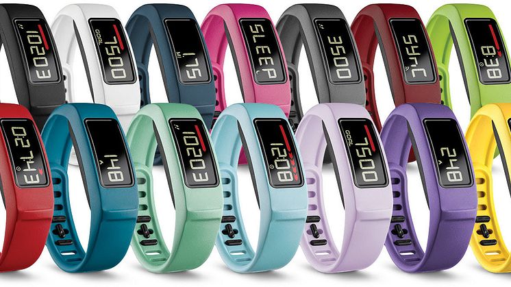 Garmin® presenterar vívofit® 2 och designade armband Aktivitetsmätare för aktiva och trendiga personer