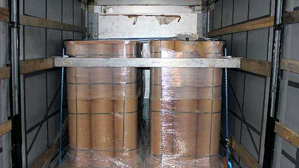 Rolls of paper in lorry (SE 19.17)