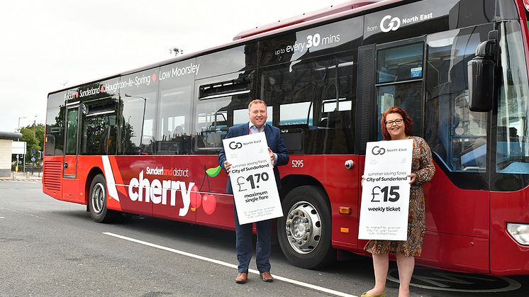 Stephen King commercial director at Go North East, with Cllr Rowntree deputy leader of Sunderland City Council