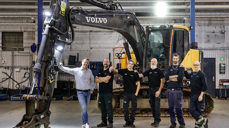 Teamet på Swecons demonteringsanläggning