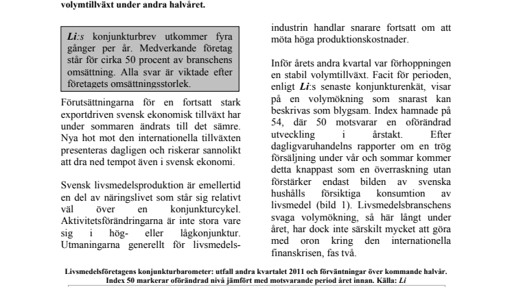 Li:s konjunkturenkät: Lågpris starkaste mattrenden