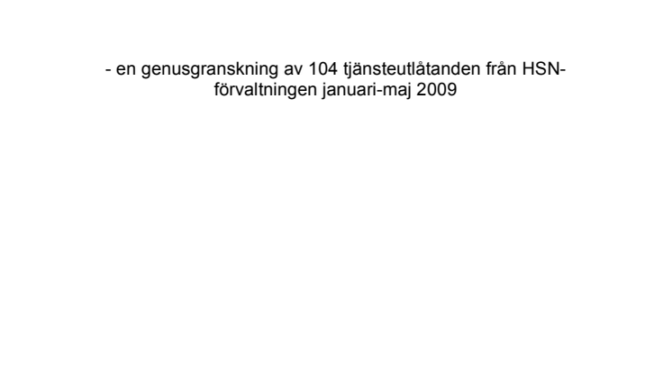 Med genusglasögonen på 