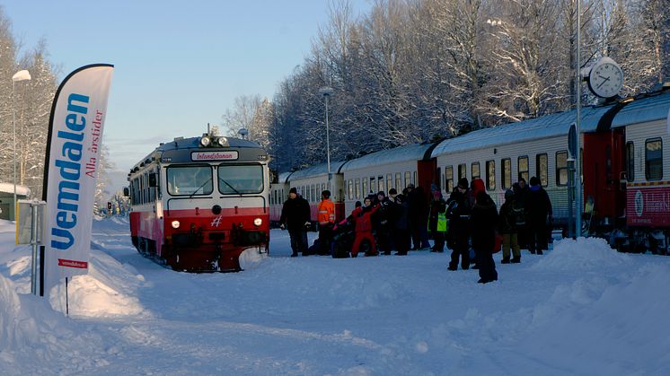 Snötåget trafikerar Östersund-Mora-Östersund alla dagar förutom julafton