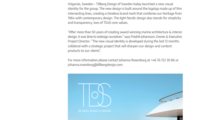 Tillberg Design of Sweden launches  a new visual identity