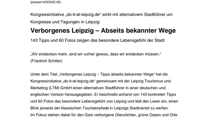 Verborgenes Leipzig – Abseits bekannter Wege