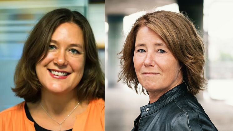 Sofia Berg Horner, chefsjurist på Riksbyggen och Johanna Frelin, vd på Riksbyggen.
