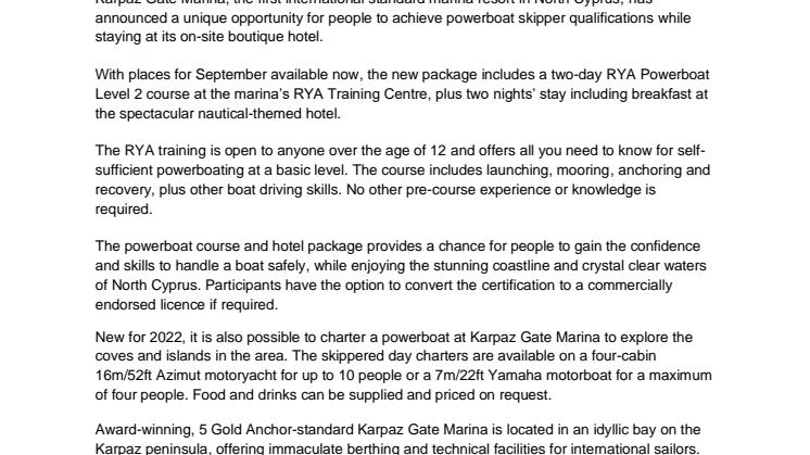 Aug 2022 - KGM Launches Powerboat Course and Hotel Package_Final.pdf