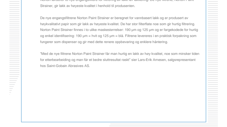 Nye lakkfiltere