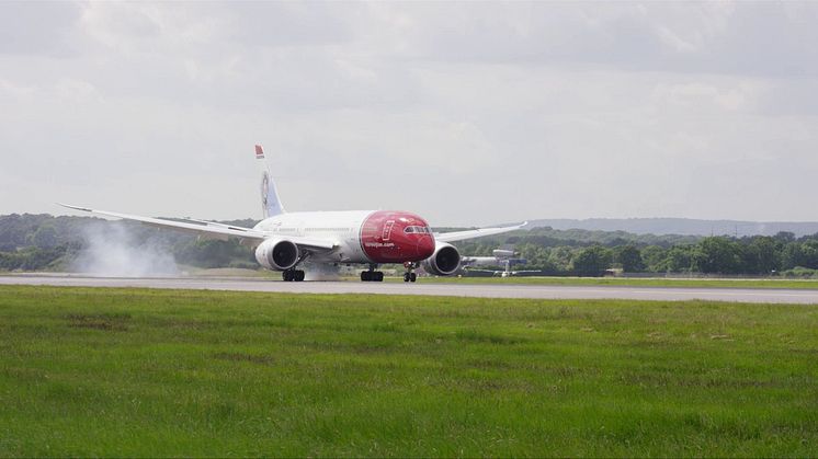 Norwegians Dreamliner på London Gatwick