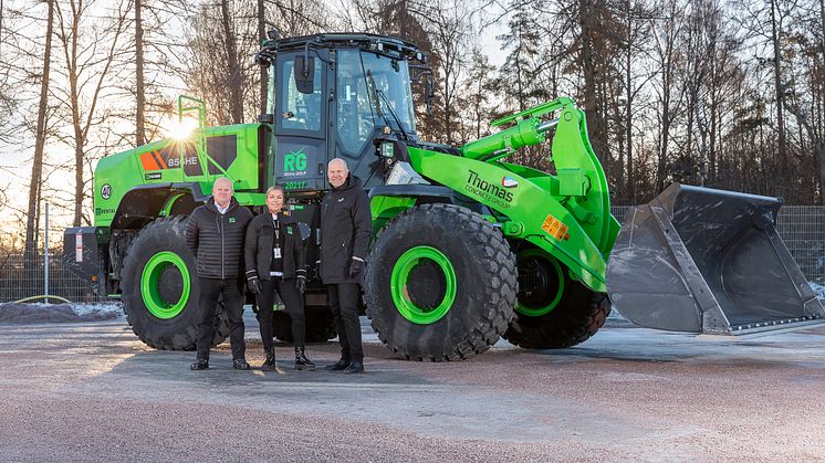 Thomas Concrete Group first in Sweden with 100 % electric wheel loaders