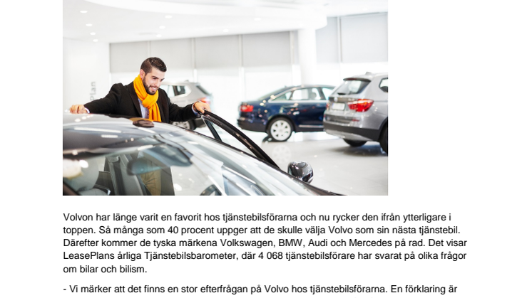 Tjänstebilsförarna vill helst köra svenskt