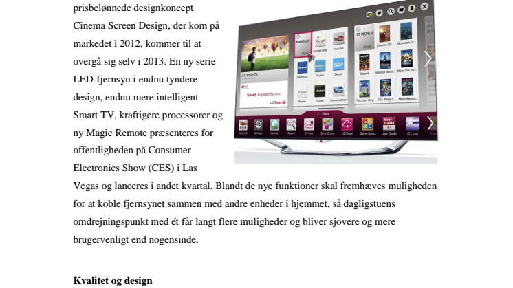 NYT DESIGN-TV FRA LG: DAGLIGSTUENS MIDTPUNKT BLIVER SMARTERE OG SMUKKERE END NOGENSINDE