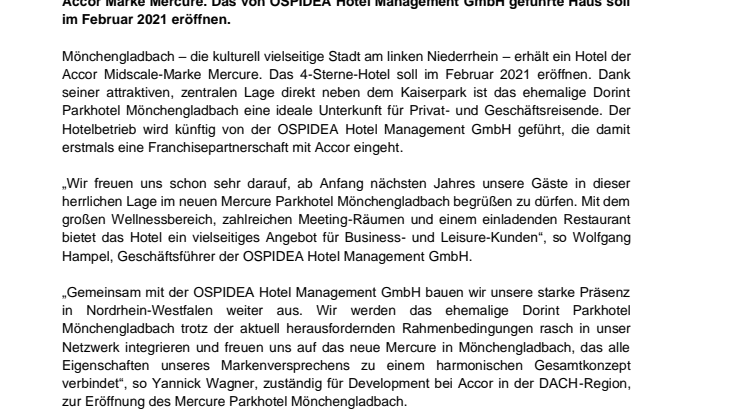 PM Mercure Parkhotel Mönchengladbach
