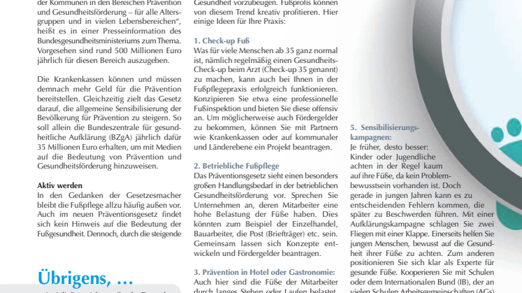 Präventionsgesetz: Auf die richtige Spur