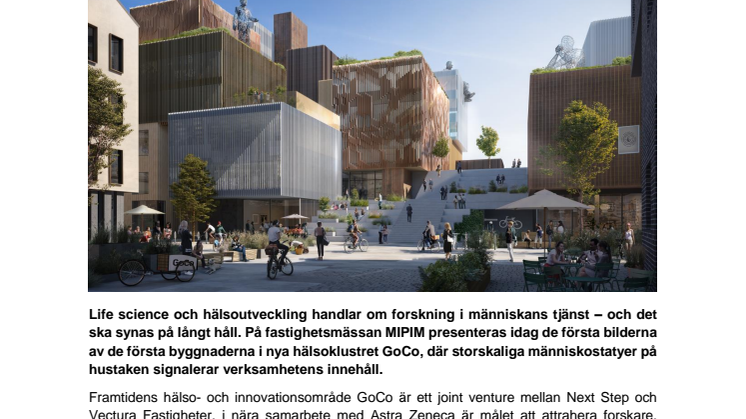 Next Step och Vectura visar första huset i hälsoklustret GoCo på MIPIM