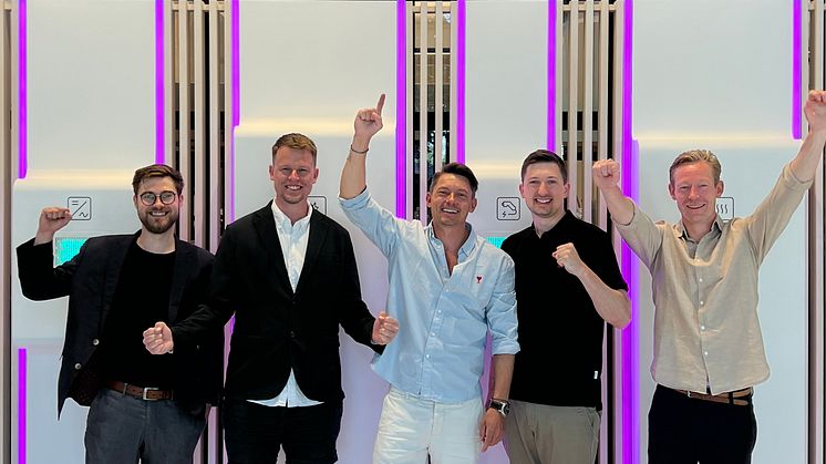 Team Viasol (fr vänster): Emil Helgren - CTO, Tobias Nielsen - CRO, Christoffer Ovesen - Managing Partner, Mads Pedersen - CFO, Rasmus Christiansen - CEO.