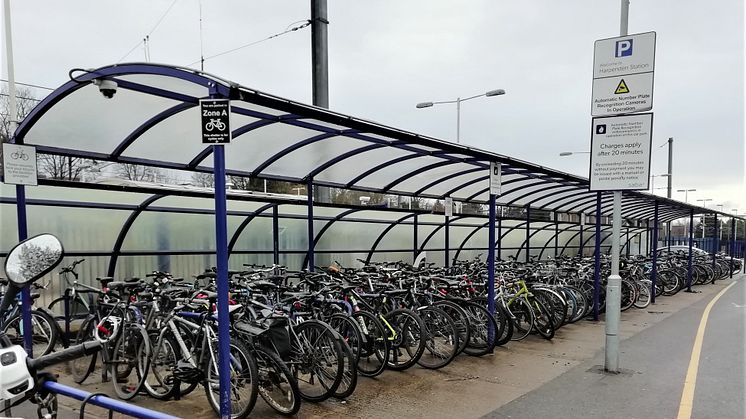 Harpenden station cycle racks