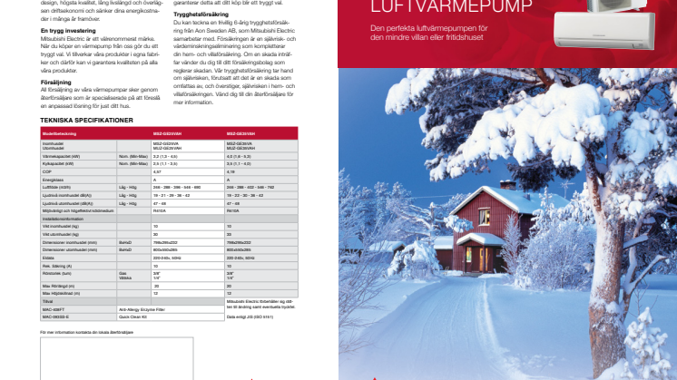 VÄRMEPUMP MED 10°C FUNKTION