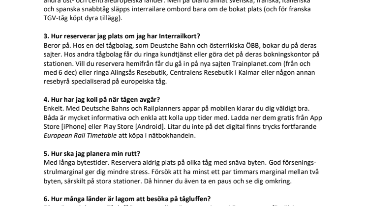 6 tips för tågsemestern 