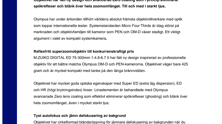  Olympus uppdaterar superzoom för PEN och OM-D 