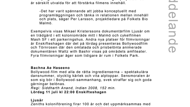 Utomhusbio med rummet i fokus  