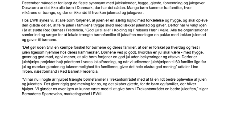 EWII ønsker god jul til alle