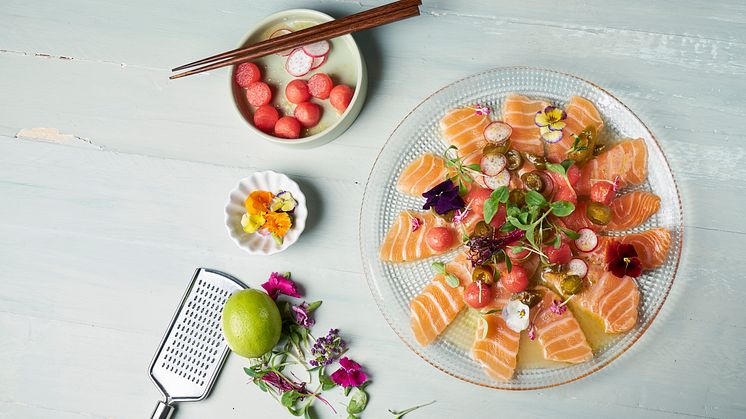 Carcpaccio Salmon Sandia