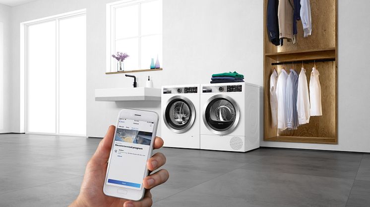 Bosch esittelee pyykinpesukoneiden ja kuivausrumpujen uuden sukupolven, jossa on älykkäitä ominaisuuksia
