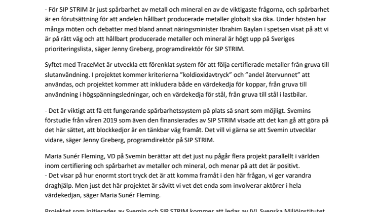 Nu blir det möjligt att följa metallens ursprung 
