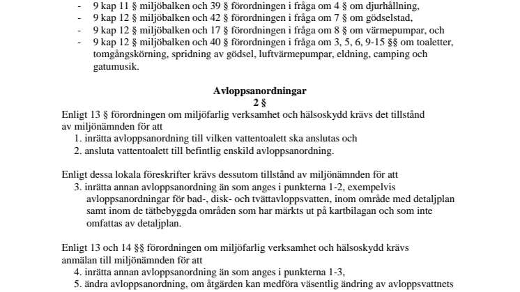 Malmö stads miljöföreskrifter