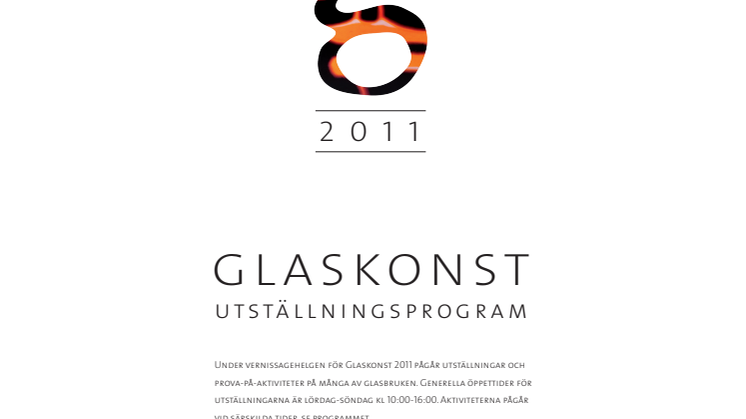 Nyheter presenteras vid Glaskonst 2011