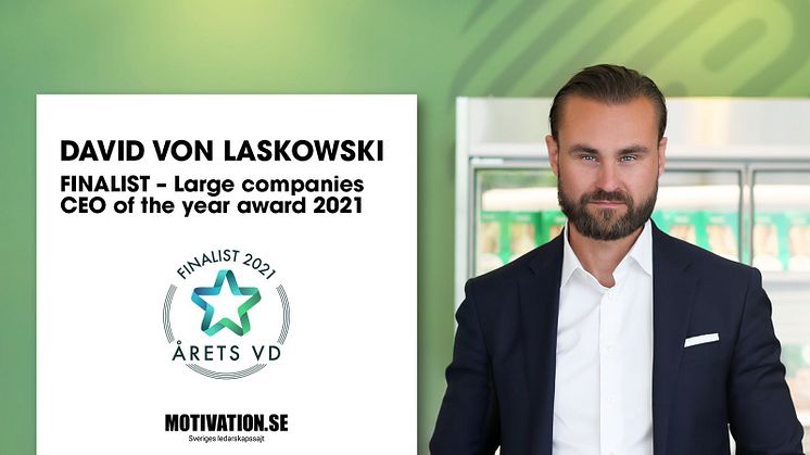 Greenfood's CEO, David von Laskowski, is a finalist in the Large Company's CEO of the Year Award, 2021.